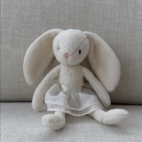Adorable White Plush Bunny with Skirt - Picture 2 of 4
